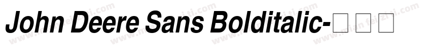 John Deere Sans Bolditalic字体转换